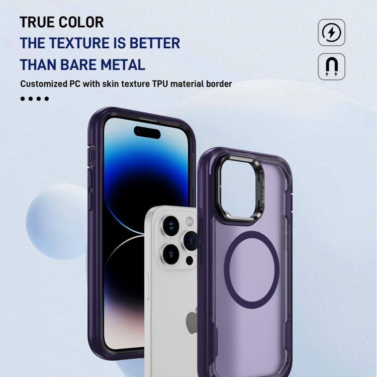 For iPhone 14 Pro Max Defend 3 in 1 Rugged MagSafe Magnetic Holder Phone Case