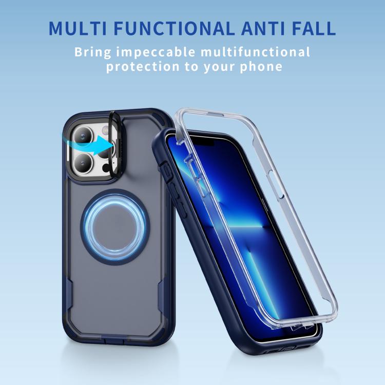 For iPhone 13 Pro Max Defend 3 in 1 Rugged MagSafe Magnetic Holder Phone Case