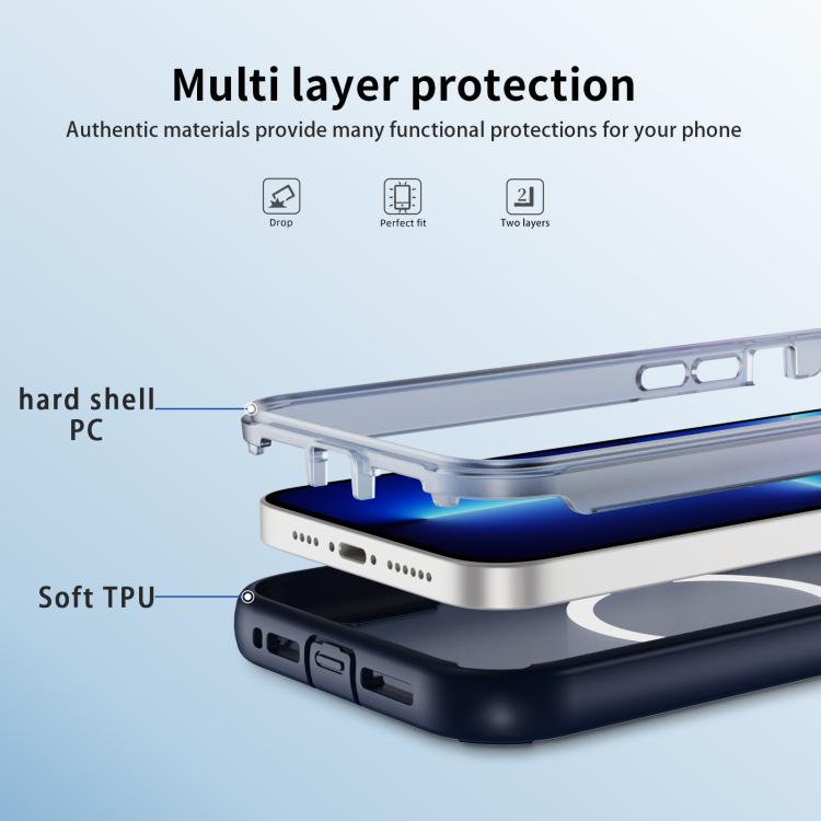 For iPhone 13 Pro Max Defend 3 in 1 Rugged MagSafe Magnetic Holder Phone Case