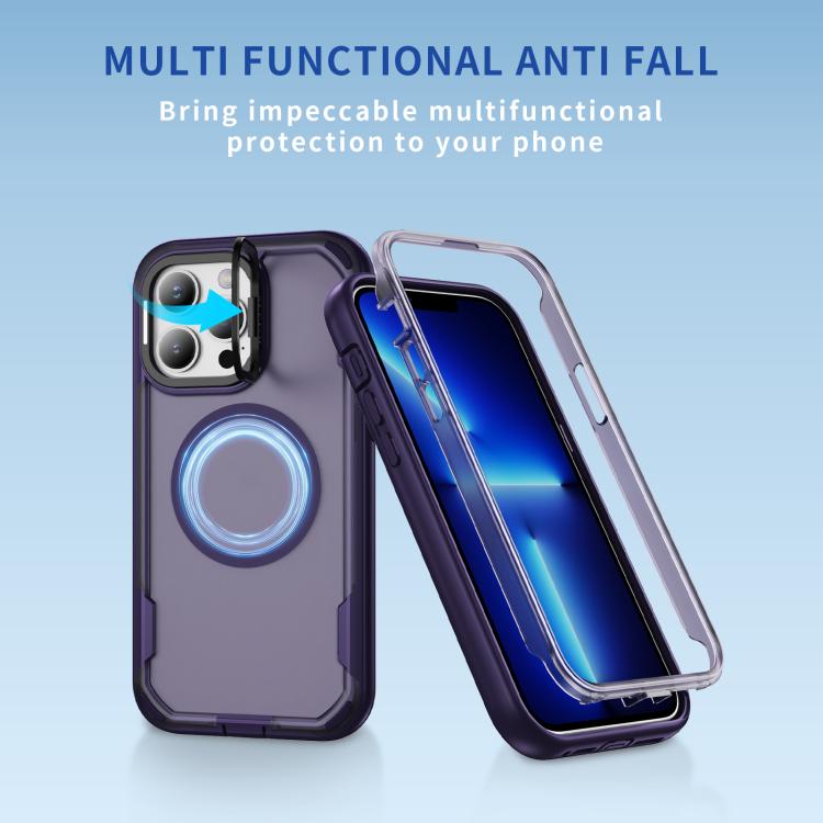 For iPhone 13 Pro Max Defend 3 in 1 Rugged MagSafe Magnetic Holder Phone Case