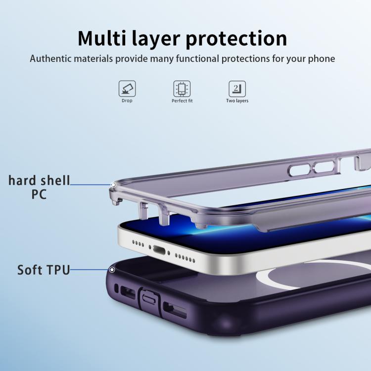 For iPhone 13 Pro Max Defend 3 in 1 Rugged MagSafe Magnetic Holder Phone Case
