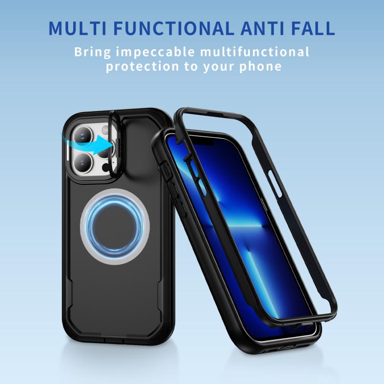 For iPhone 13 Pro Defend 3 in 1 Rugged MagSafe Magnetic Holder Phone Case