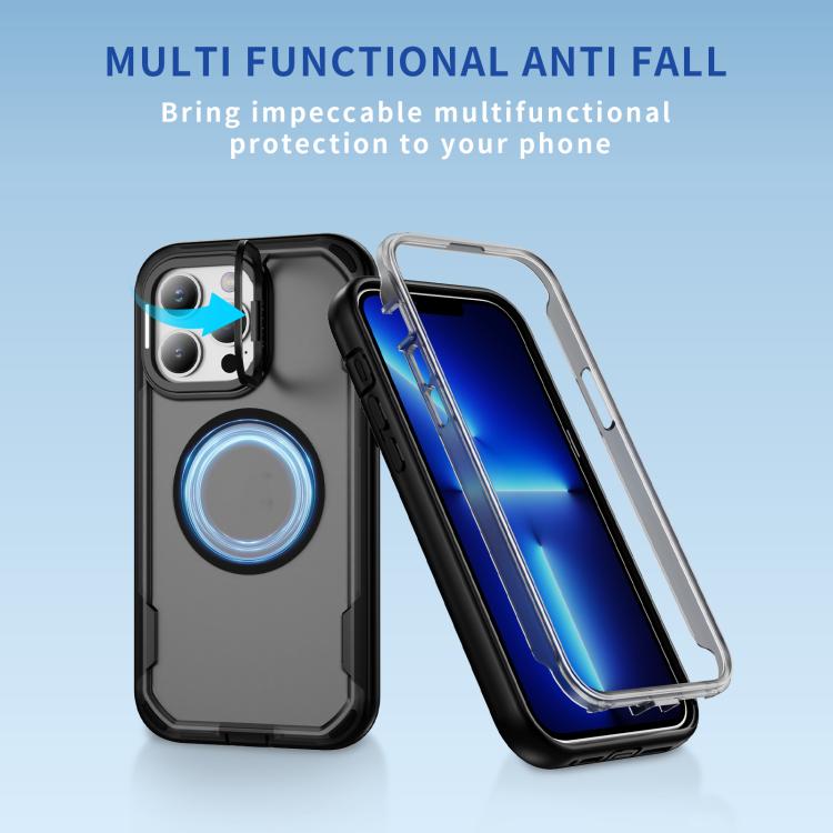 For iPhone 13 Pro Defend 3 in 1 Rugged MagSafe Magnetic Holder Phone Case