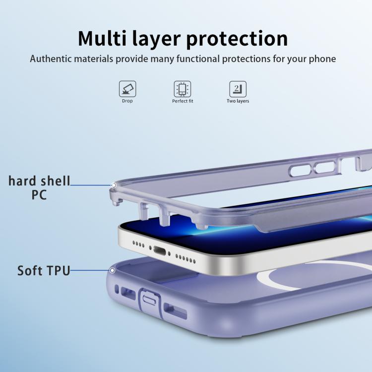 For iPhone 13 Pro Defend 3 in 1 Rugged MagSafe Magnetic Holder Phone Case