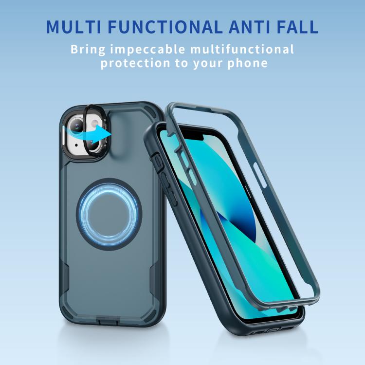 For iPhone 13 Defend 3 in 1 Rugged MagSafe Magnetic Holder Phone Case