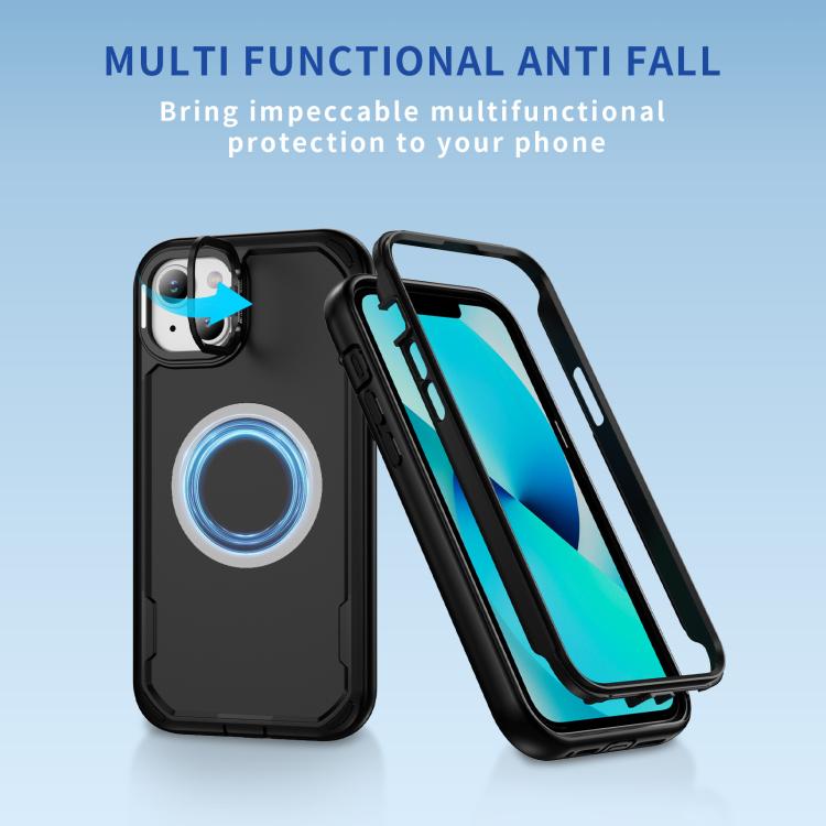 For iPhone 13 Defend 3 in 1 Rugged MagSafe Magnetic Holder Phone Case
