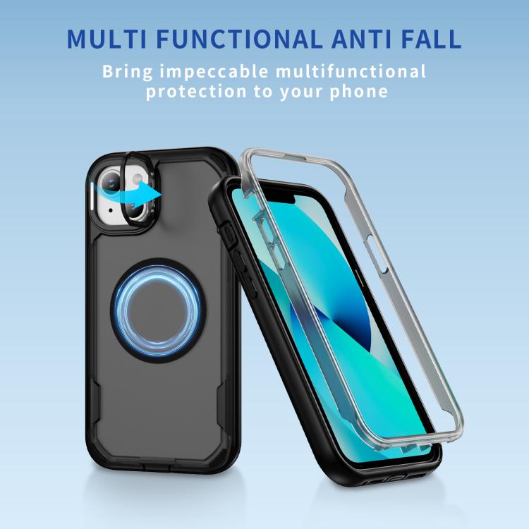 For iPhone 13 Defend 3 in 1 Rugged MagSafe Magnetic Holder Phone Case