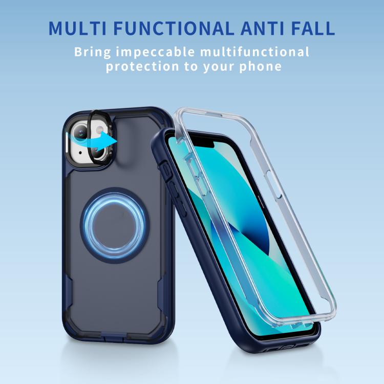 For iPhone 13 Defend 3 in 1 Rugged MagSafe Magnetic Holder Phone Case