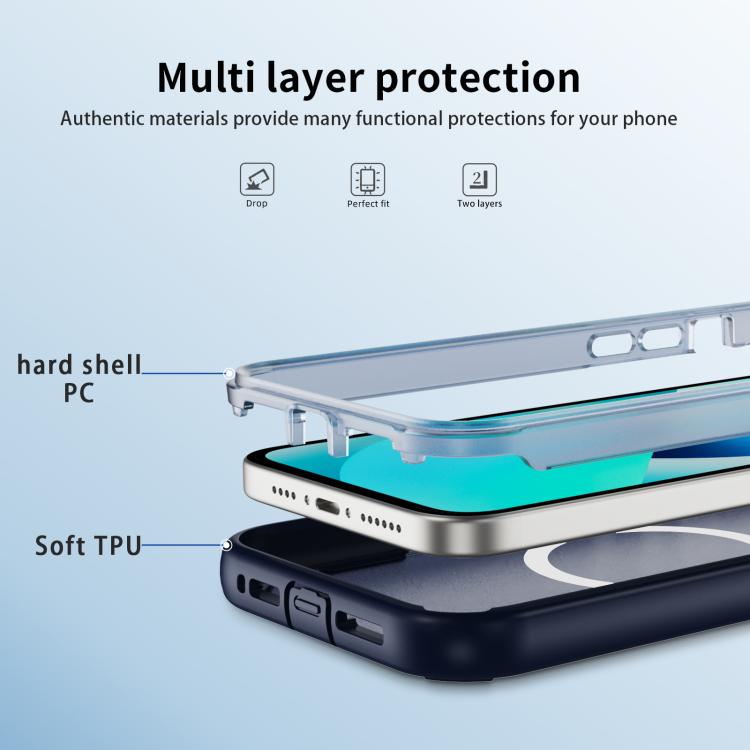 For iPhone 13 Defend 3 in 1 Rugged MagSafe Magnetic Holder Phone Case