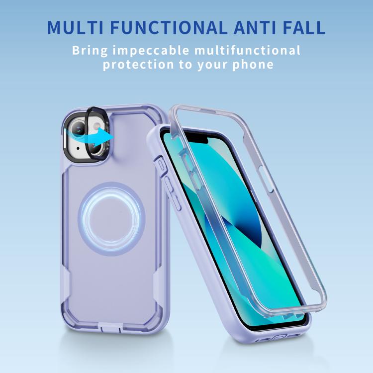 For iPhone 13 Defend 3 in 1 Rugged MagSafe Magnetic Holder Phone Case