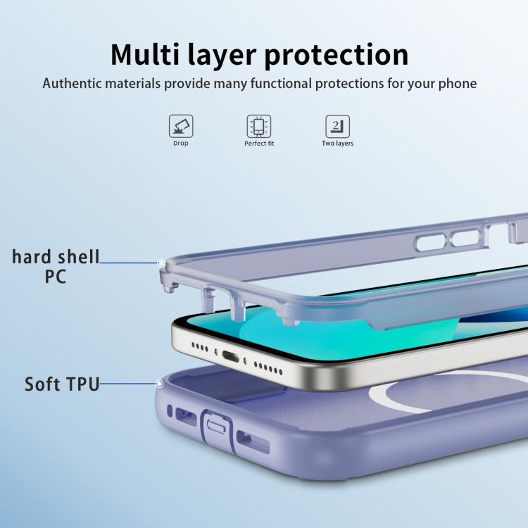 For iPhone 13 Defend 3 in 1 Rugged MagSafe Magnetic Holder Phone Case