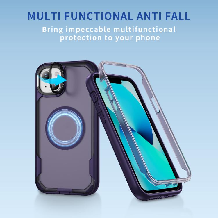 For iPhone 13 Defend 3 in 1 Rugged MagSafe Magnetic Holder Phone Case