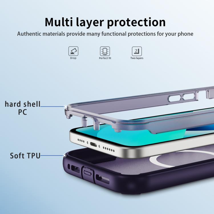 For iPhone 13 Defend 3 in 1 Rugged MagSafe Magnetic Holder Phone Case