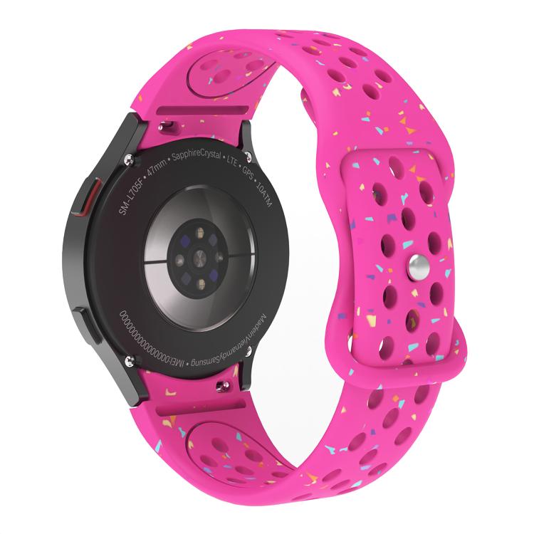 For Samsung Galaxy Watch 7 40 / 44mm Eco-Friendly Granular Colorful Dots Silicone Watch Band
