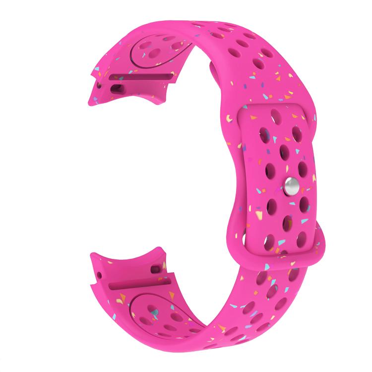 For Samsung Galaxy Watch 7 40 / 44mm Eco-Friendly Granular Colorful Dots Silicone Watch Band