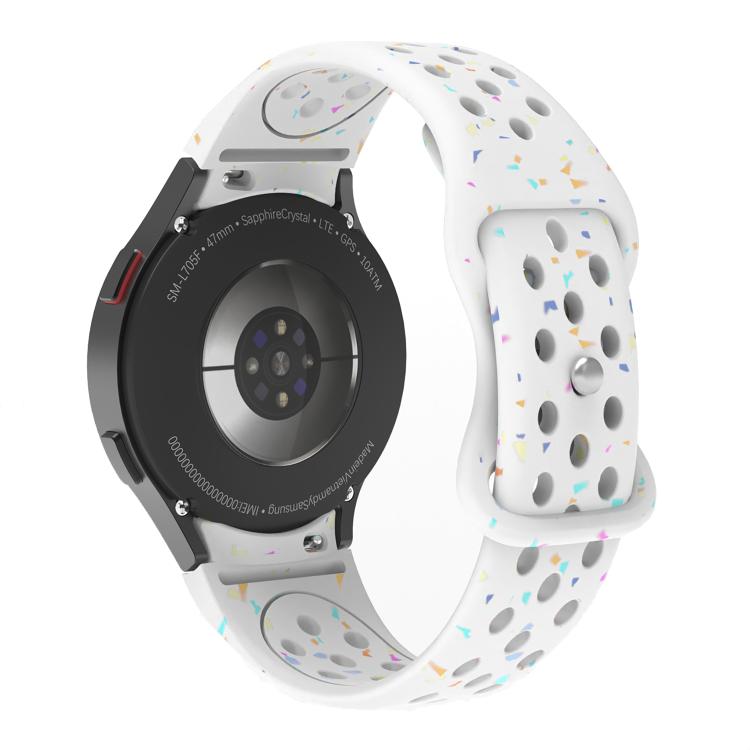 For Samsung Galaxy Watch 7 40 / 44mm Eco-Friendly Granular Colorful Dots Silicone Watch Band