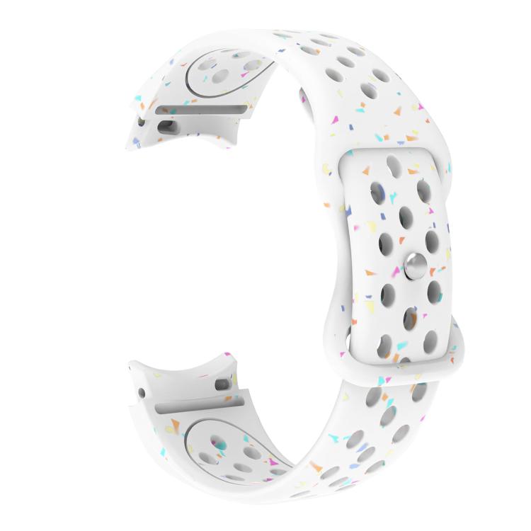 For Samsung Galaxy Watch 7 40 / 44mm Eco-Friendly Granular Colorful Dots Silicone Watch Band