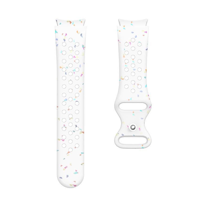 For Samsung Galaxy Watch 7 40 / 44mm Eco-Friendly Granular Colorful Dots Silicone Watch Band