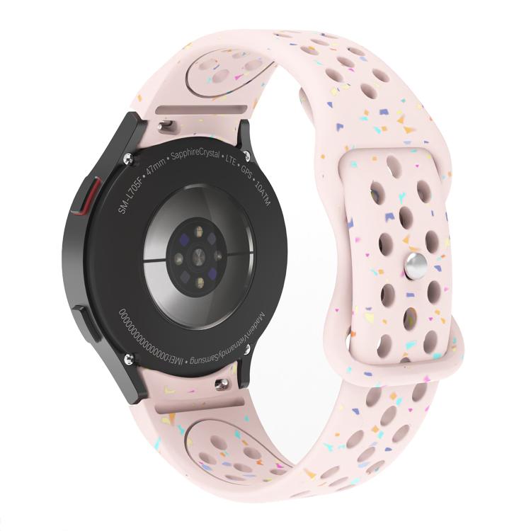 For Samsung Galaxy Watch 7 40 / 44mm Eco-Friendly Granular Colorful Dots Silicone Watch Band