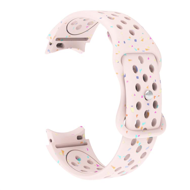 For Samsung Galaxy Watch 7 40 / 44mm Eco-Friendly Granular Colorful Dots Silicone Watch Band