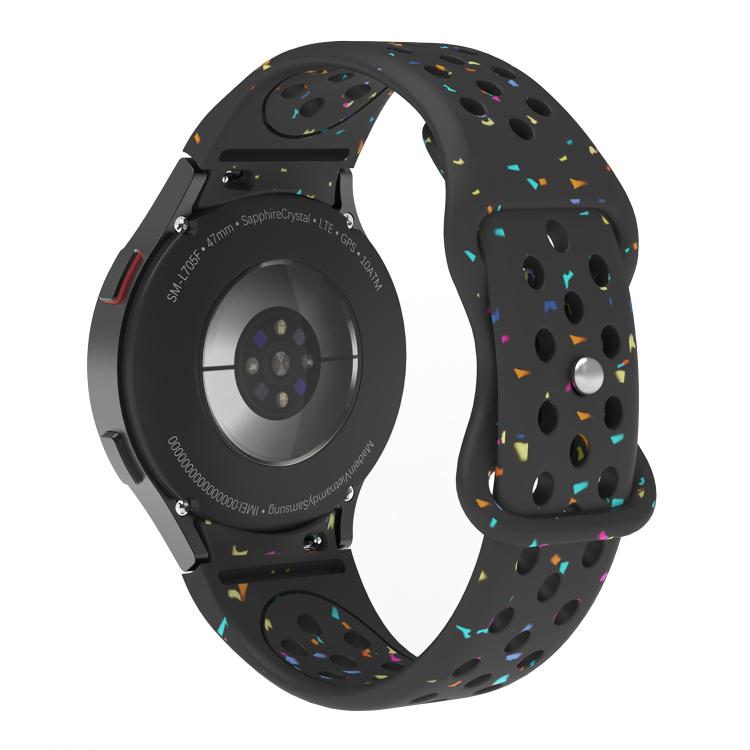 For Samsung Galaxy Watch 7 40 / 44mm Eco-Friendly Granular Colorful Dots Silicone Watch Band