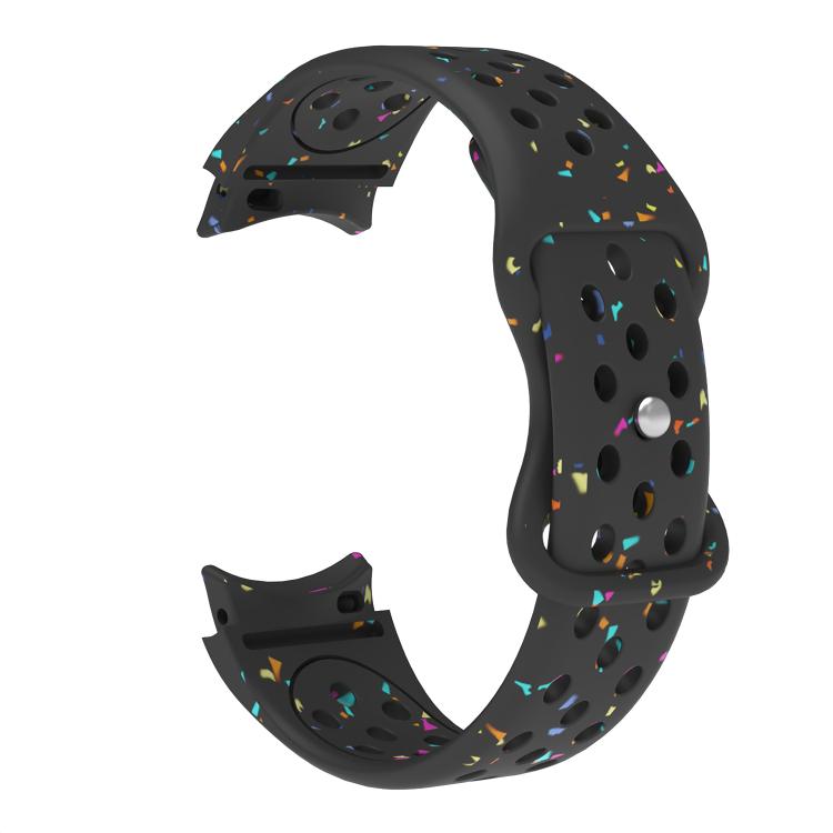 For Samsung Galaxy Watch 7 40 / 44mm Eco-Friendly Granular Colorful Dots Silicone Watch Band