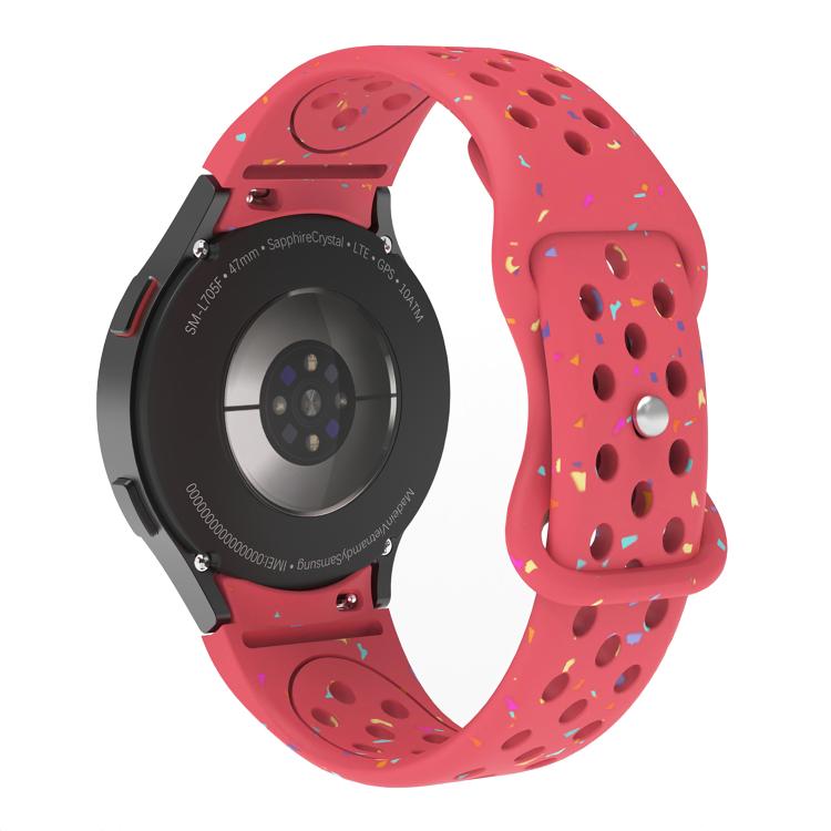 For Samsung Galaxy Watch 7 40 / 44mm Eco-Friendly Granular Colorful Dots Silicone Watch Band