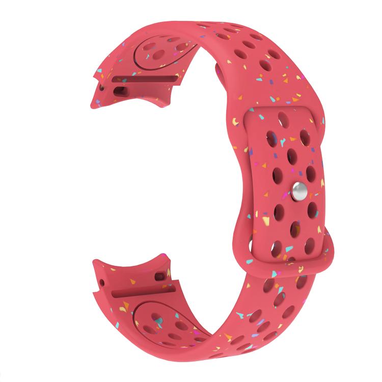 For Samsung Galaxy Watch 7 40 / 44mm Eco-Friendly Granular Colorful Dots Silicone Watch Band