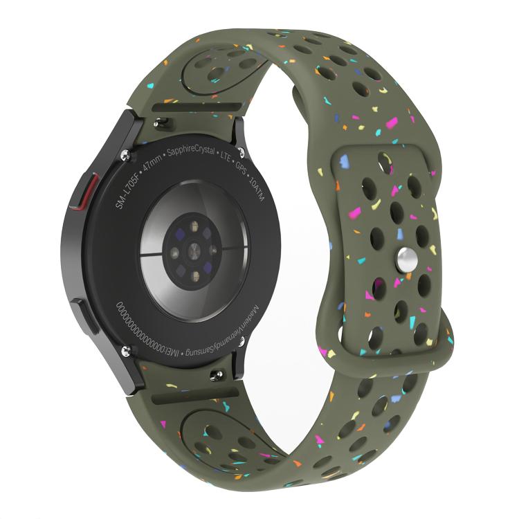 For Samsung Galaxy Watch 7 40 / 44mm Eco-Friendly Granular Colorful Dots Silicone Watch Band