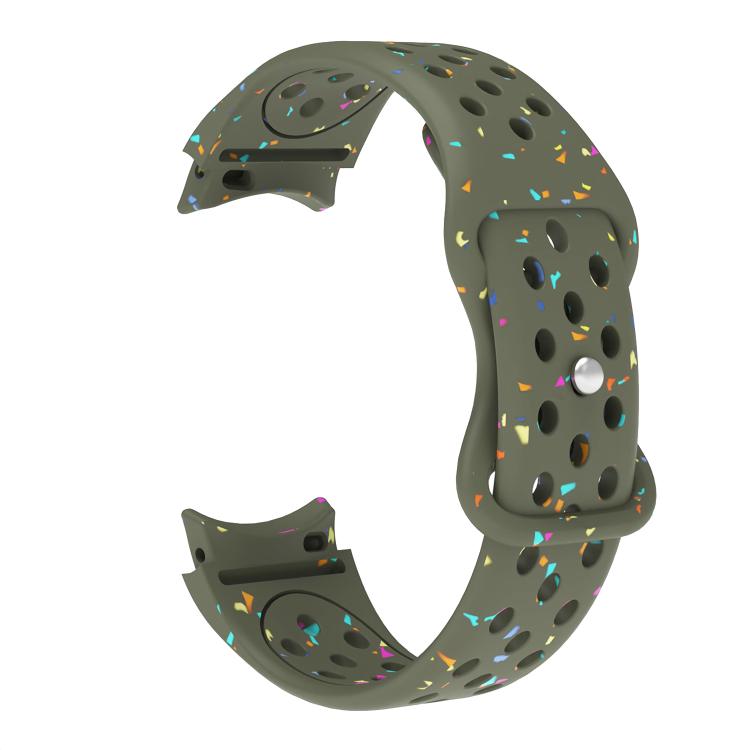 For Samsung Galaxy Watch 7 40 / 44mm Eco-Friendly Granular Colorful Dots Silicone Watch Band