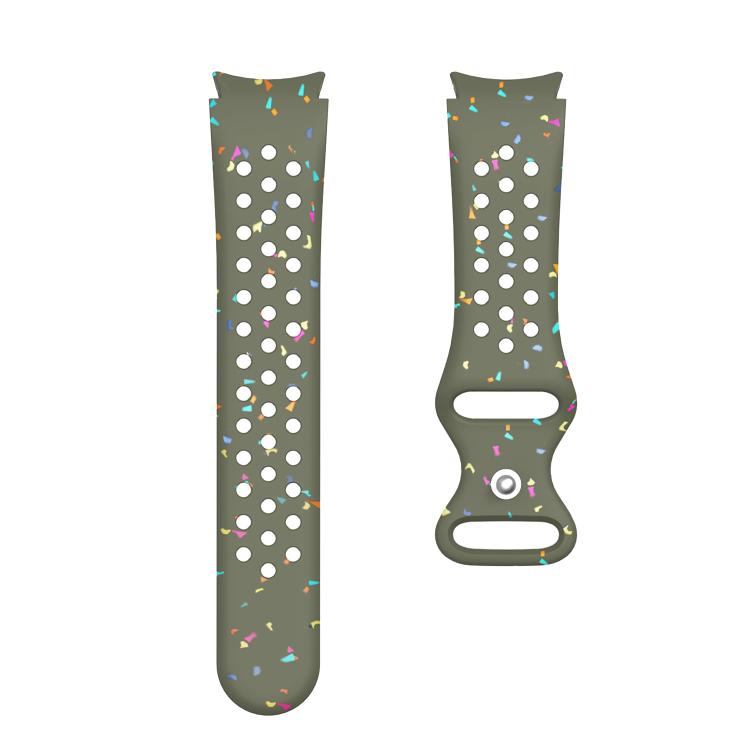 For Samsung Galaxy Watch 7 40 / 44mm Eco-Friendly Granular Colorful Dots Silicone Watch Band