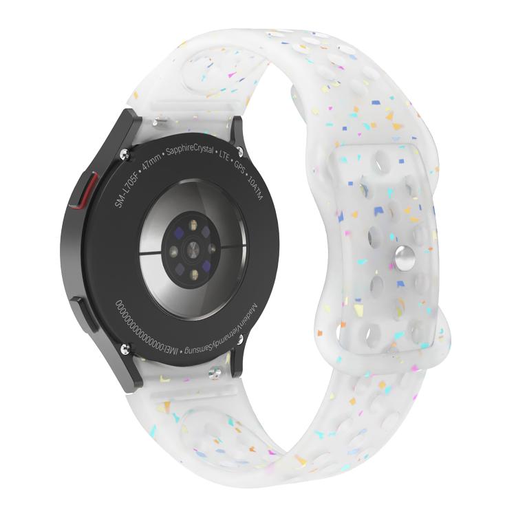 For Samsung Galaxy Watch 7 40 / 44mm Eco-Friendly Granular Colorful Dots Silicone Watch Band