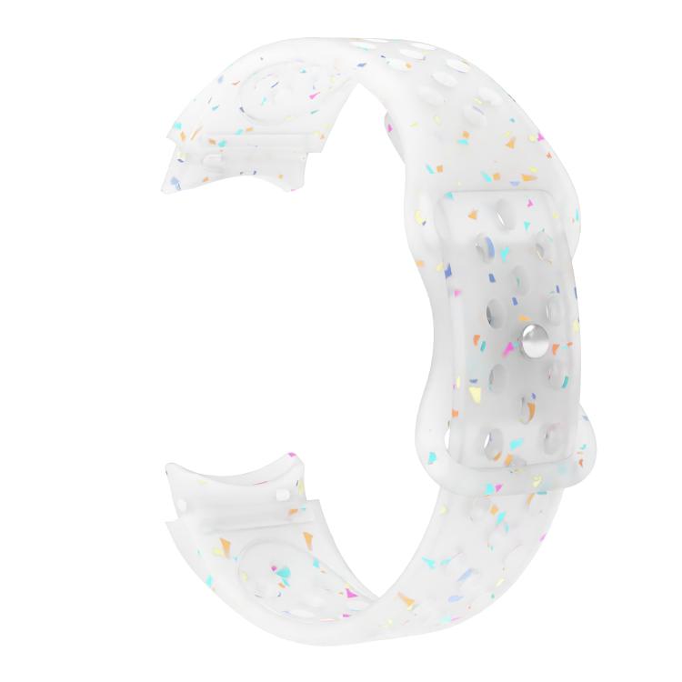 For Samsung Galaxy Watch 7 40 / 44mm Eco-Friendly Granular Colorful Dots Silicone Watch Band