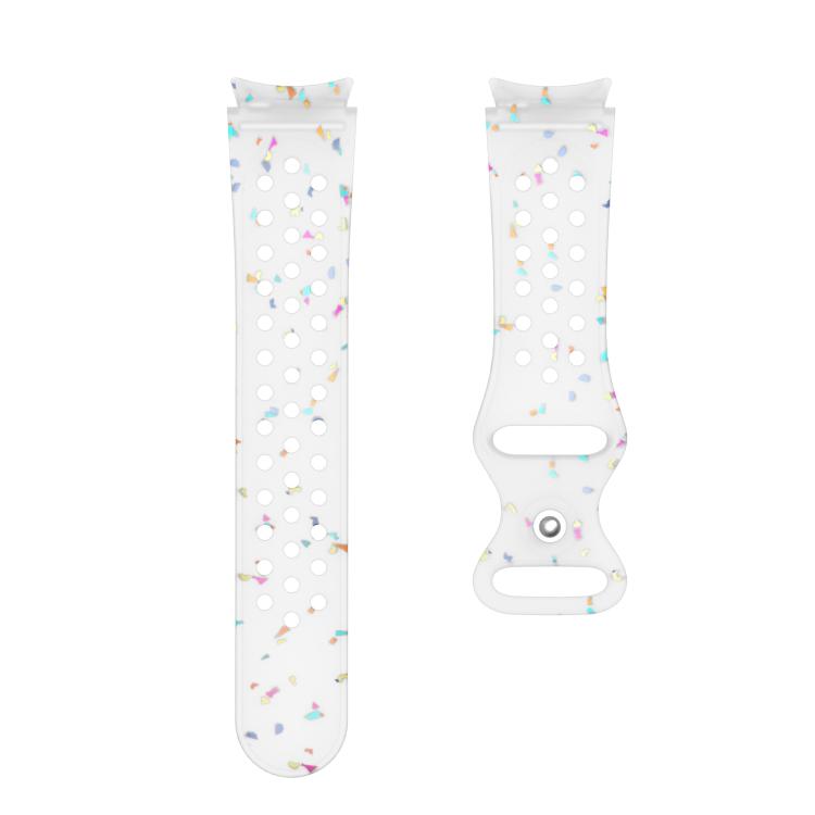 For Samsung Galaxy Watch 7 40 / 44mm Eco-Friendly Granular Colorful Dots Silicone Watch Band