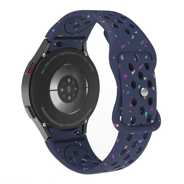 For Samsung Galaxy Watch 7 40 / 44mm Eco-Friendly Granular Colorful Dots Silicone Watch Band