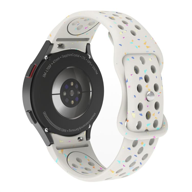 For Samsung Galaxy Watch 7 40 / 44mm Eco-Friendly Granular Colorful Dots Silicone Watch Band