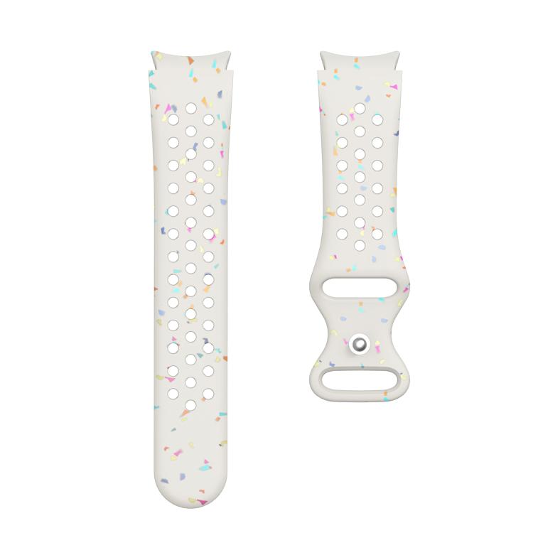 For Samsung Galaxy Watch 7 40 / 44mm Eco-Friendly Granular Colorful Dots Silicone Watch Band