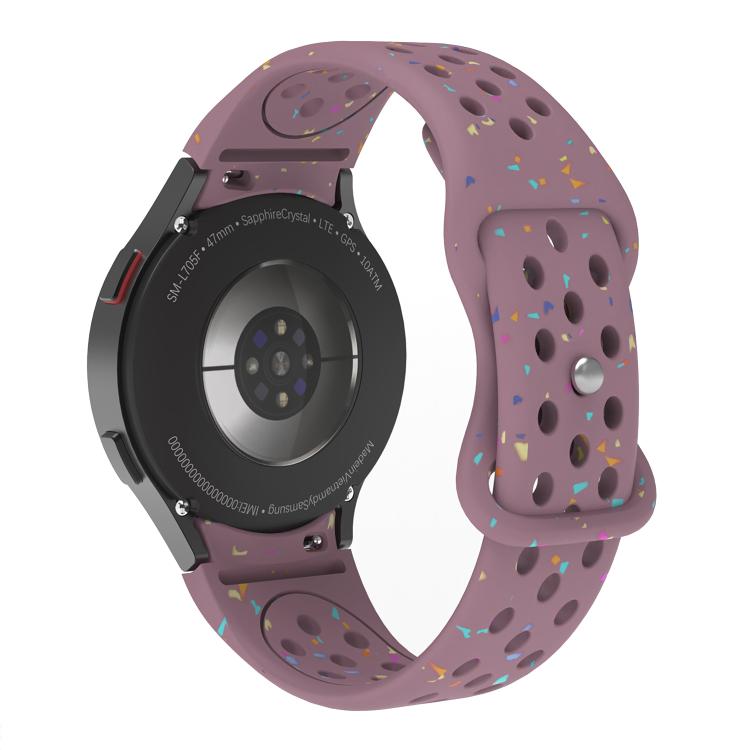 For Samsung Galaxy Watch 7 40 / 44mm Eco-Friendly Granular Colorful Dots Silicone Watch Band