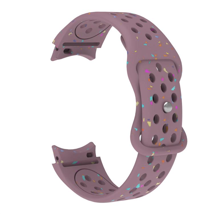 For Samsung Galaxy Watch 7 40 / 44mm Eco-Friendly Granular Colorful Dots Silicone Watch Band