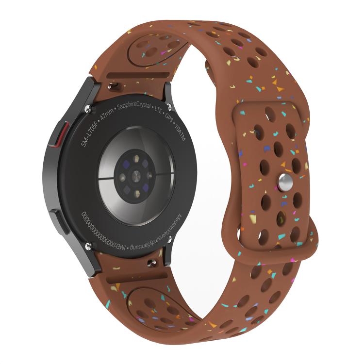 For Samsung Galaxy Watch 7 40 / 44mm Eco-Friendly Granular Colorful Dots Silicone Watch Band