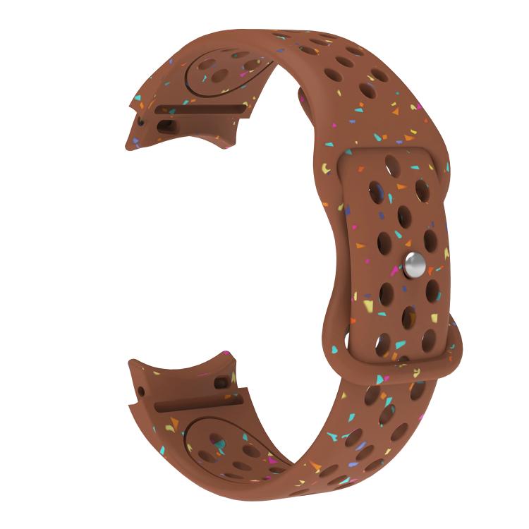 For Samsung Galaxy Watch 7 40 / 44mm Eco-Friendly Granular Colorful Dots Silicone Watch Band