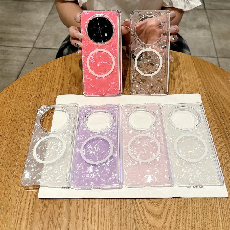 For OPPO Find N5 Magnetic Axis Pearlescent Shell Texture MagSafe Phone Case