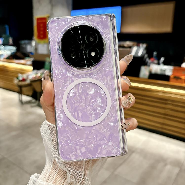 For OPPO Find N5 Magnetic Axis Pearlescent Shell Texture MagSafe Phone Case