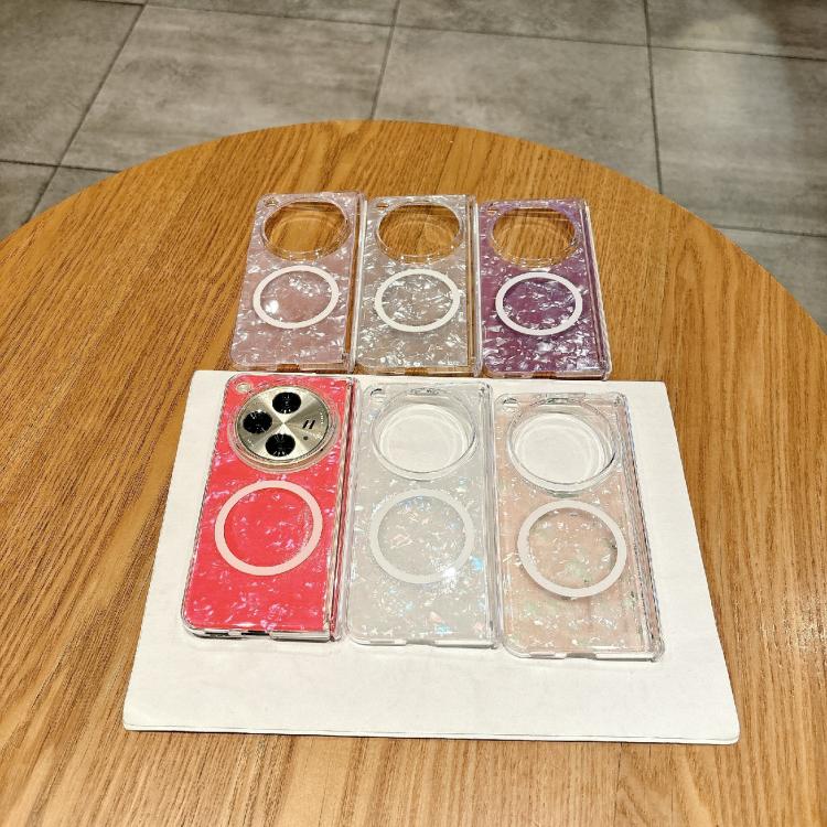 For OPPO Find N3 Magnetic Axis Pearlescent Shell Texture MagSafe Phone Case