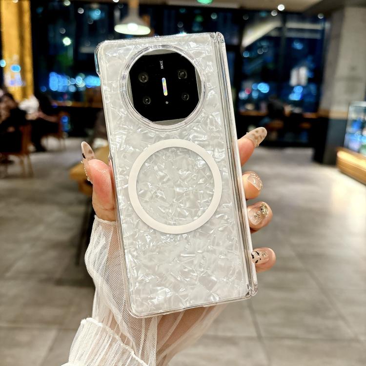 For Huawei Mate X6 Magnetic Axis Pearlescent Shell Texture MagSafe Phone Case