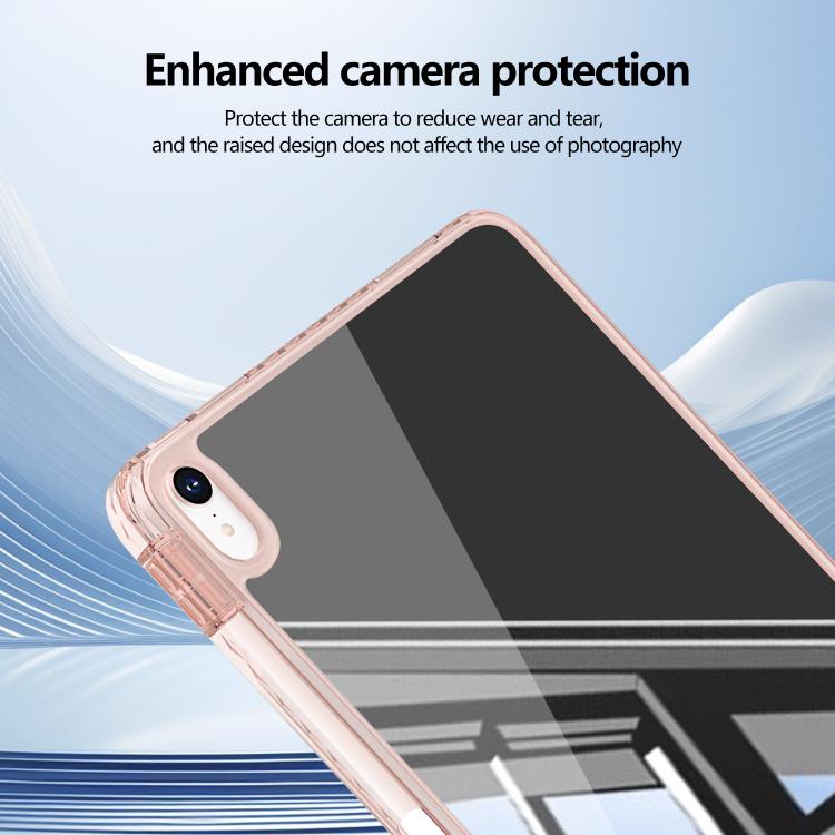 For iPad 2025 / 2022 Mirror Acrylic Single Back Tablet Case with Pen Slot