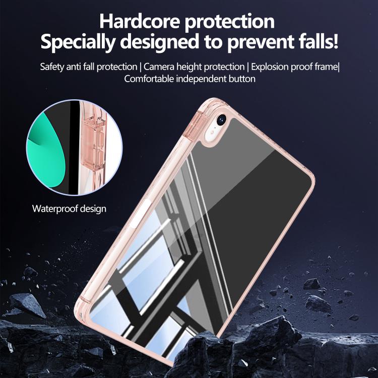 For iPad 2025 / 2022 Mirror Acrylic Single Back Tablet Case with Pen Slot