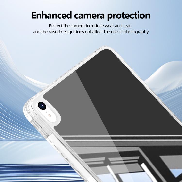 For iPad 2025 / 2022 Mirror Acrylic Single Back Tablet Case with Pen Slot