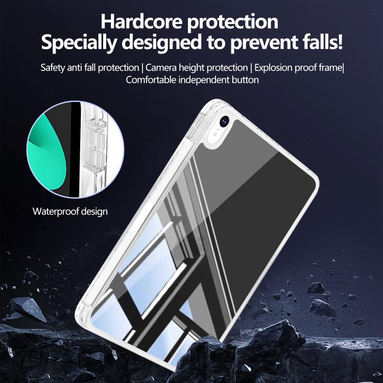 For iPad 2025 / 2022 Mirror Acrylic Single Back Tablet Case with Pen Slot