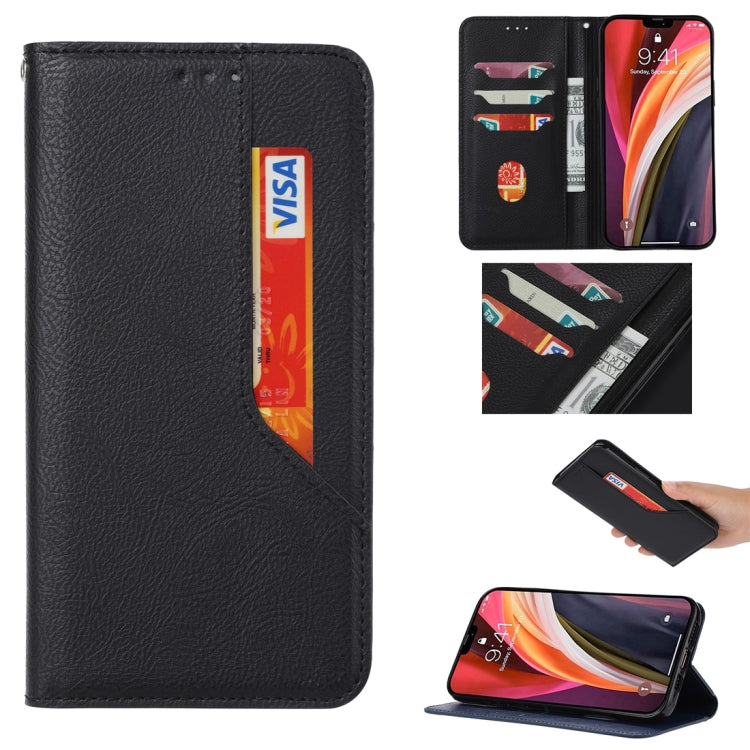 For iPhone 12 / 12 Pro Magnetic Horizontal Flip Leather Case with Holder & Card Slots & Wallet